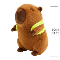 Cuddly Capybara Stuffed Animal with Playful Turtle Backpack