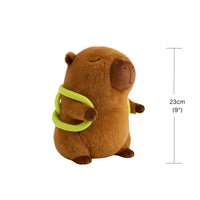 Cuddly Capybara Stuffed Animal with Playful Turtle Backpack